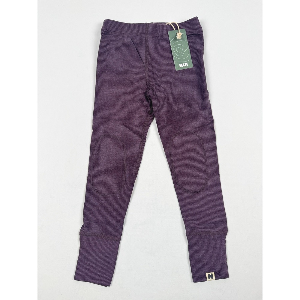 NUI Organics Child Merino Silk Leggings Plum 2Y